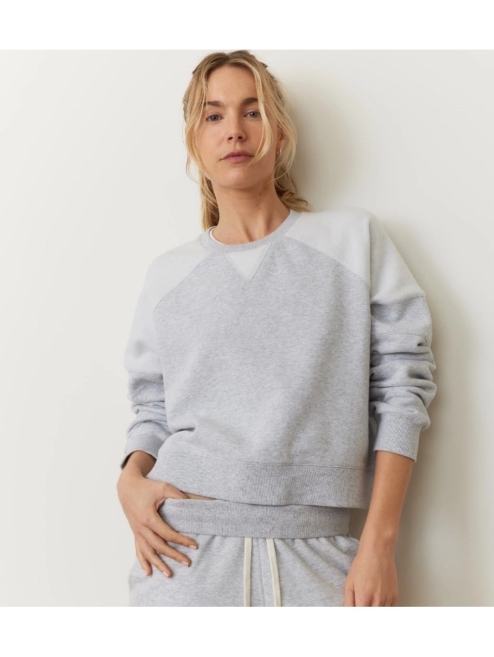 Marine Layer Fleece Crop Sweater-XS